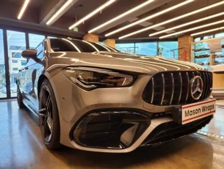 벤츠 C118 CLA45AMG 프론트범퍼 포인트랩핑 - [과천랩핑 / 마손랩] / 과천시 갈현동