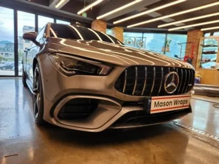 벤츠 C118 CLA45AMG 프론트범퍼 포인트랩핑 - [과천랩핑 / 마손랩] / 과천시 갈현동