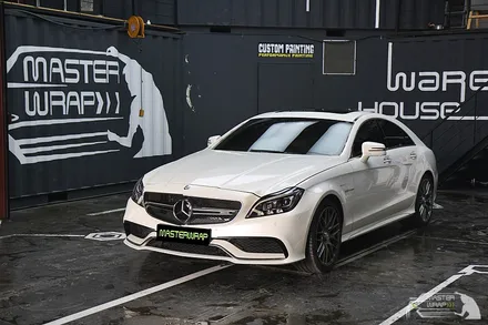 수원랩핑 벤츠cls 63 amg 사틴다크그레이 전체랩핑 시공 <극한직업 마스터랩> / 수원 인계동