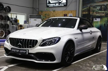 【수원랩핑】 벤츠 C63 amg 그릴 세로줄 랩핑 / 수원 인계동