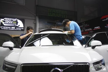 볼보 XC40 랩핑 루프스킨+휠도색+PPF 생활보호패키지 시공 / 수원 인계동
