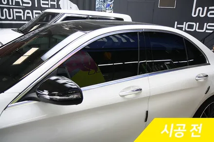 수원랩핑 벤츠 C43 amg 크롬죽이기, 레터링 도색으로 센스만점 드레스업! / 수원 인계동