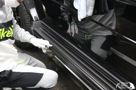 용인랩핑 벤츠 지바겐 블랙유광 포인트 랩핑시공으로 더 고급스러워진 아이덴티티 / 수원 인계동