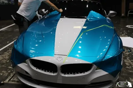수원랩핑 BMW Z4의 화려한 대변신, 전체랩핑 시공 / 수원 인계동