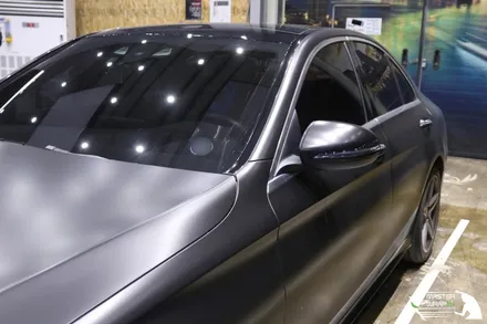 벤츠 C클래스 C200d 에이버리 사틴블랙 사이드미러 랩핑 / 수원 인계동