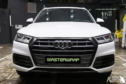아우디 Q5 사틴블랙 크롬죽이기 전면 랩핑 시공 / 수원 인계동