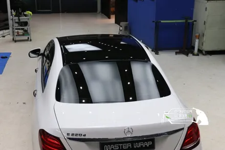 e클래스 W213 루프스킨 제거, 수원 3M 2080글로스블랙 시공기 / 수원 인계동