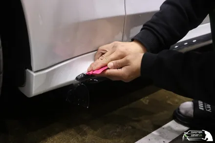 벤츠 C63 amg 카본파츠를 보호하는 자동차PPF 시공 / 수원 인계동