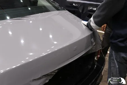 벤츠 cls클래스 cls350d 락 그레이 전체 차량랩핑 시공 / 수원 인계동