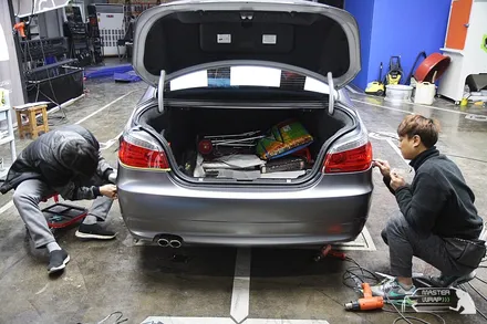 수원랩핑 BMW 5시리즈 전체랩핑 시공 / 수원 인계동