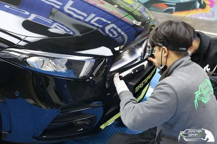 크롬죽이기 블랙 톤다운 랩핑으로 스타일리쉬해진 벤츠 A클래스 a35 amg / 수원 인계동