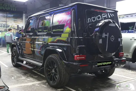 용인랩핑 벤츠 지바겐 블랙유광 포인트 랩핑시공으로 더 고급스러워진 아이덴티티 / 수원 인계동