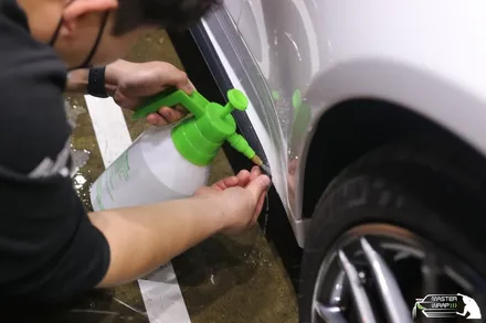 벤츠 C63 amg 카본파츠를 보호하는 자동차PPF 시공 / 수원 인계동
