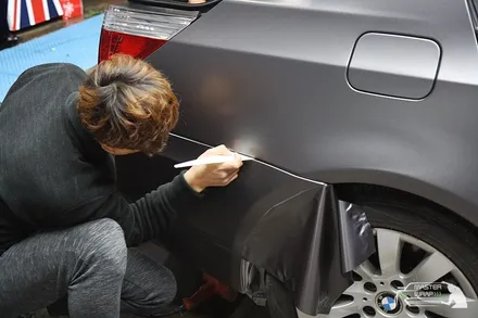 수원랩핑 BMW 5시리즈 전체랩핑 시공 / 수원 인계동