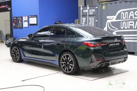 BMW i4 산레모그린 하단 포인트 랩핑｜용인랩핑에서 감성 추가 / 수원 인계동