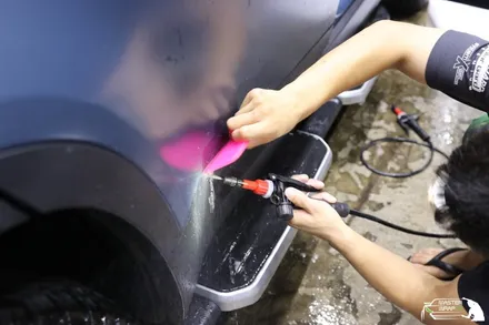 랜드로버 디펜더 110 전체 무광PPF와 범퍼도색 작업 / 수원 인계동