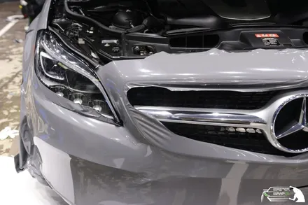 벤츠 cls클래스 cls350d 락 그레이 전체 차량랩핑 시공 / 수원 인계동