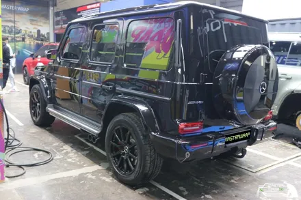 용인랩핑 벤츠 지바겐 블랙유광 포인트 랩핑시공으로 더 고급스러워진 아이덴티티 / 수원 인계동