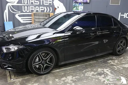 크롬죽이기 블랙 톤다운 랩핑으로 스타일리쉬해진 벤츠 A클래스 a35 amg / 수원 인계동