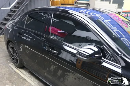 크롬죽이기 블랙 톤다운 랩핑으로 스타일리쉬해진 벤츠 A클래스 a35 amg / 수원 인계동