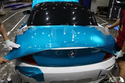 수원랩핑 BMW Z4의 화려한 대변신, 전체랩핑 시공 / 수원 인계동