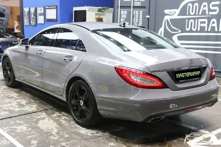 벤츠 cls클래스 cls350d 락 그레이 전체 차량랩핑 시공 / 수원 인계동