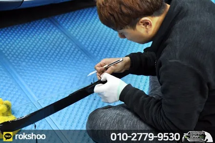 레인지로버 포인트랩핑과 도색 시공으로 변신! 레인지로버 보그 블랙팩 / 수원 인계동