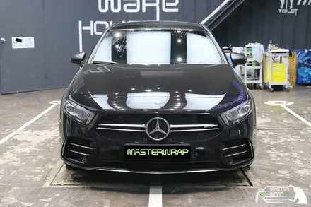 크롬죽이기 블랙 톤다운 랩핑으로 스타일리쉬해진 벤츠 A클래스 a35 amg / 수원 인계동