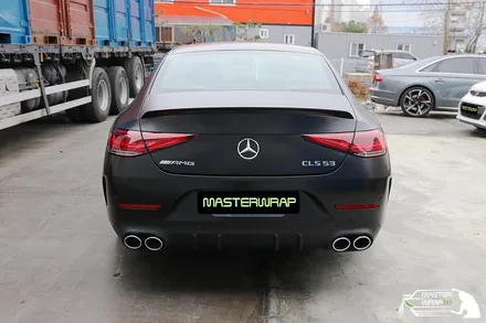 수원랩핑 벤츠 cls 53 amg 전체 사틴블랙 랩핑으로 카리스마 살리기 / 수원 인계동