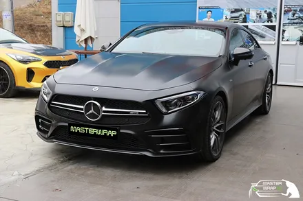 수원랩핑 벤츠 cls 53 amg 전체 사틴블랙 랩핑으로 카리스마 살리기 / 수원 인계동
