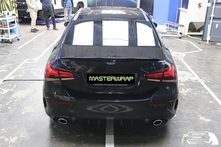 크롬죽이기 블랙 톤다운 랩핑으로 스타일리쉬해진 벤츠 A클래스 a35 amg / 수원 인계동