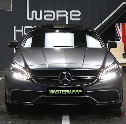 수원랩핑 벤츠cls 63 amg 사틴다크그레이 전체랩핑 시공 <극한직업 마스터랩> / 수원 인계동