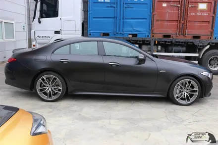 수원랩핑 벤츠 cls 53 amg 전체 사틴블랙 랩핑으로 카리스마 살리기 / 수원 인계동