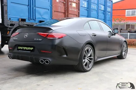 수원랩핑 벤츠 cls 53 amg 전체 사틴블랙 랩핑으로 카리스마 살리기 / 수원 인계동