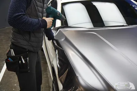 수원랩핑 벤츠cls 63 amg 사틴다크그레이 전체랩핑 시공 <극한직업 마스터랩> / 수원 인계동