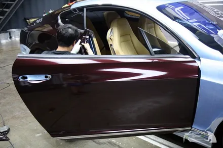 자동차전체랩핑 벤틀리GT 3M 블랙로즈 전체랩핑 시공 / 수원 인계동