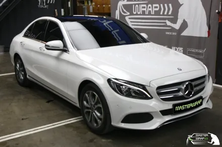 벤츠 C클래스 C200 블랙PPF 루프스킨 하이그로시 작업 / 수원 인계동