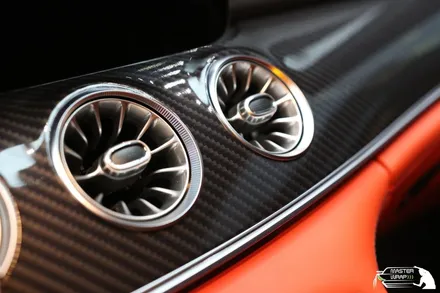 수원랩핑 벤츠 gt43 amg 사틴블랙 전체랩핑과 실내 카본튜닝까지! / 수원 인계동