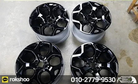 BMW X3 휠도색. 휠복원 후 블랙유광 도색으로 새것처럼! / 수원 인계동