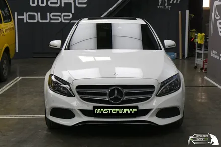 벤츠 C클래스 C200 블랙PPF 루프스킨 하이그로시 작업 / 수원 인계동