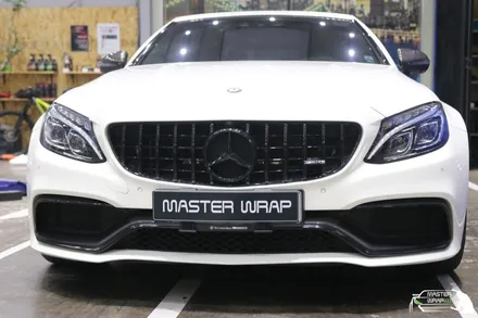 【수원랩핑】 벤츠 C63 amg 그릴 세로줄 랩핑 / 수원 인계동