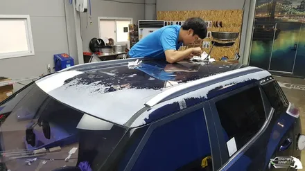 수원루프스킨 티볼리 투톤랩핑과 바이퍼라인 시공으로 더해진 특별함! / 수원 인계동