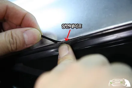 수원랩핑 푸조RCZ 루프라인 실버크롬 반짝반짝 눈부신 포인트랩핑 / 수원 인계동
