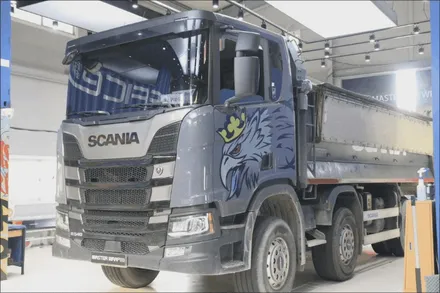 수원 데칼 랩핑 마스터랩, 스카니아 R540 덤프트럭 데칼 시공기 / 수원 인계동