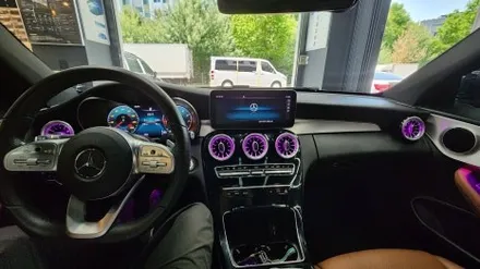 벤츠 W205 C43 AMG 순정연동 송풍구 + 리어송풍구 엠비언트 풀세팅 | 오토갤러리 김포점 · 송파점