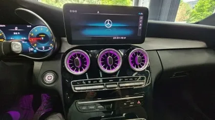 벤츠 W205 C43 AMG 순정연동 송풍구 + 리어송풍구 엠비언트 풀세팅 | 오토갤러리 김포점 · 송파점