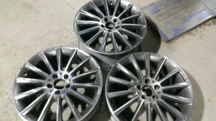 벤츠 C200 amg19인치 다이야컷팅휠복원 일명 마차휠 / 용인 보정동