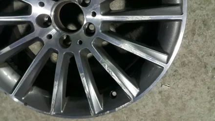 벤츠 C200 amg19인치 다이야컷팅휠복원 일명 마차휠 / 용인 보정동