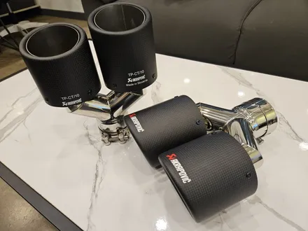 [AKRAPOVIC] 아크라포빅 무광 카본 실버 듀얼 배기팁 / 충청 금산