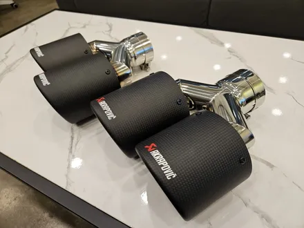 [AKRAPOVIC] 아크라포빅 무광 카본 실버 듀얼 배기팁 / 충청 금산